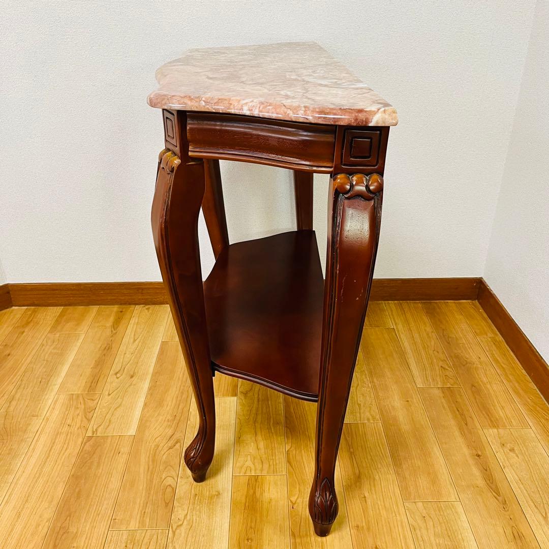 希少品　大理石 ロココ調 クラシック 猫脚 コンソールテーブル 電話台 家具