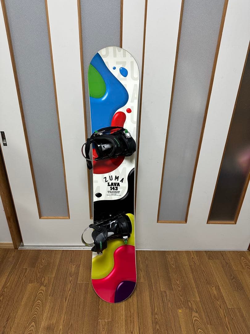 美品ツマ ZUMA LAVA 143cm スノーボード ビンディングセット