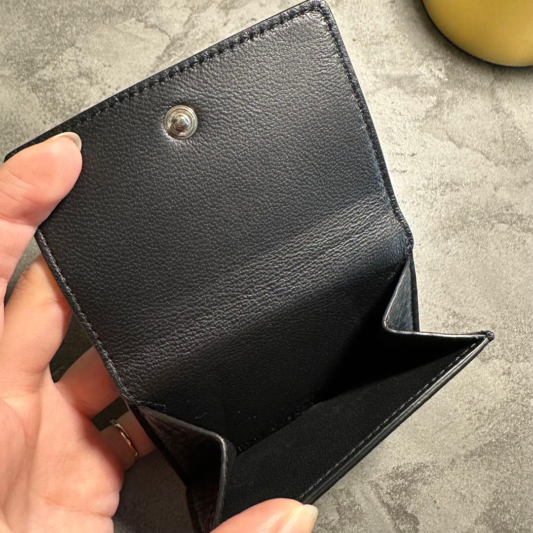 超美品 BALENCIAGA 三つ折り財布 ブラック
