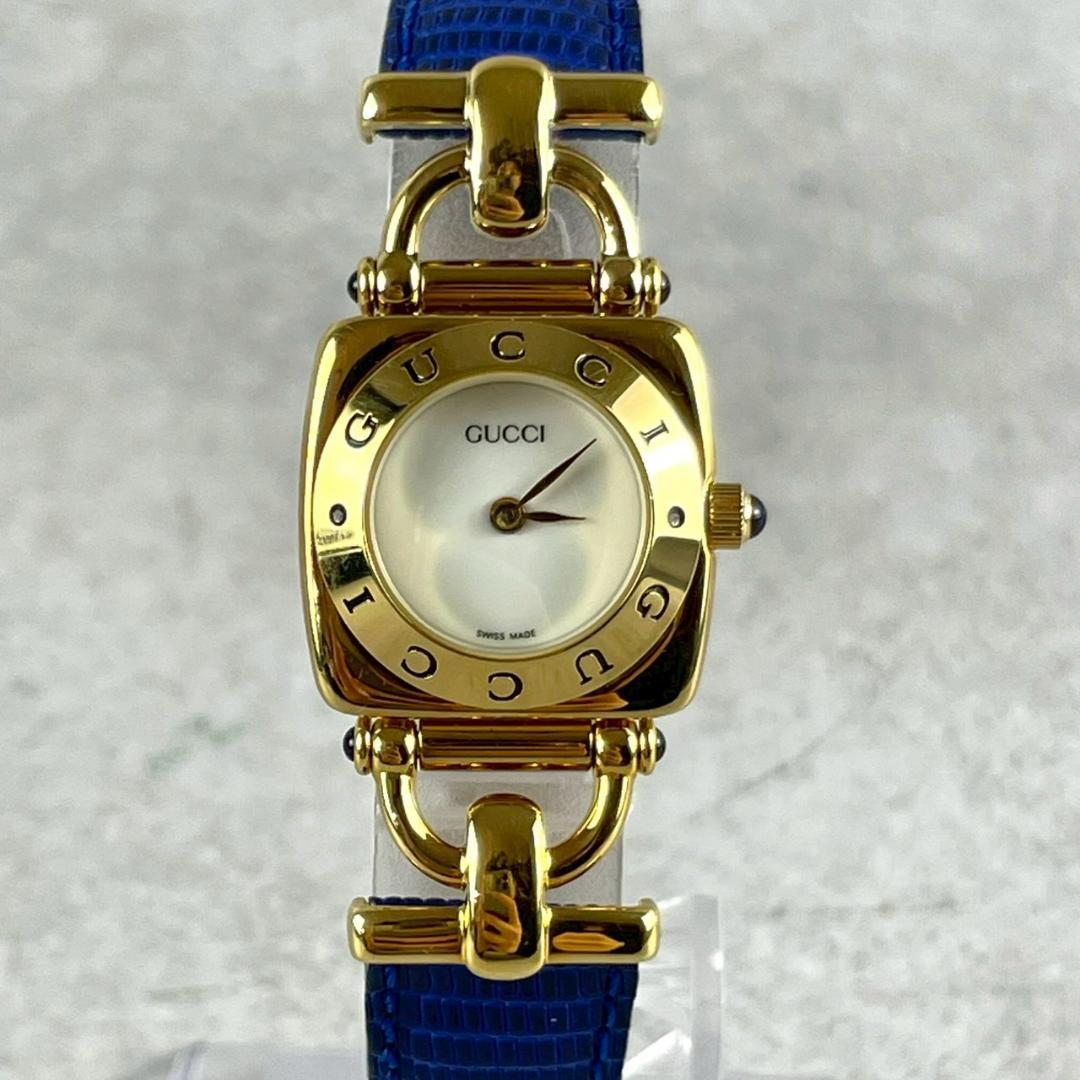 極美品 GUCCI グッチ ホースビット 6300L クォーツ レディース腕時計