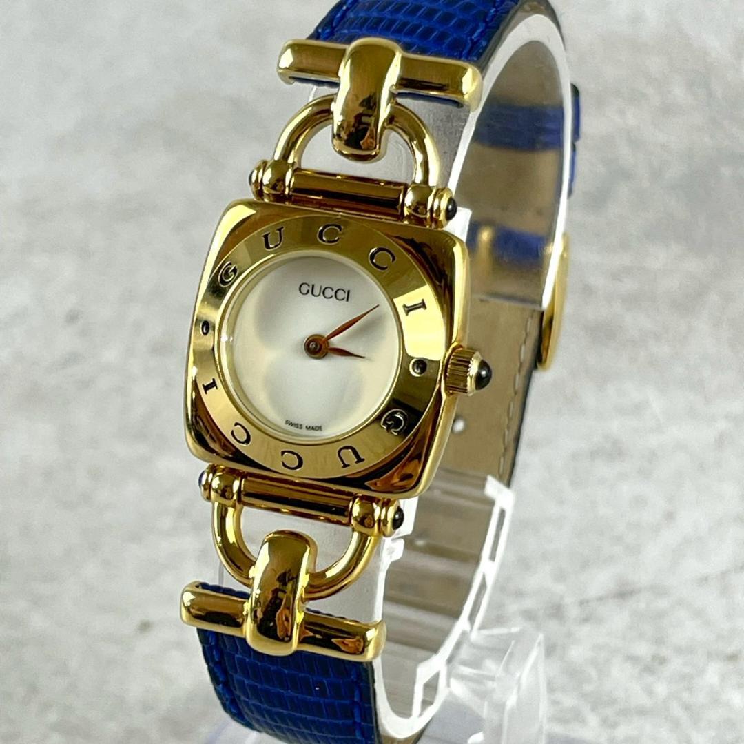 極美品 GUCCI グッチ ホースビット 6300L クォーツ レディース腕時計