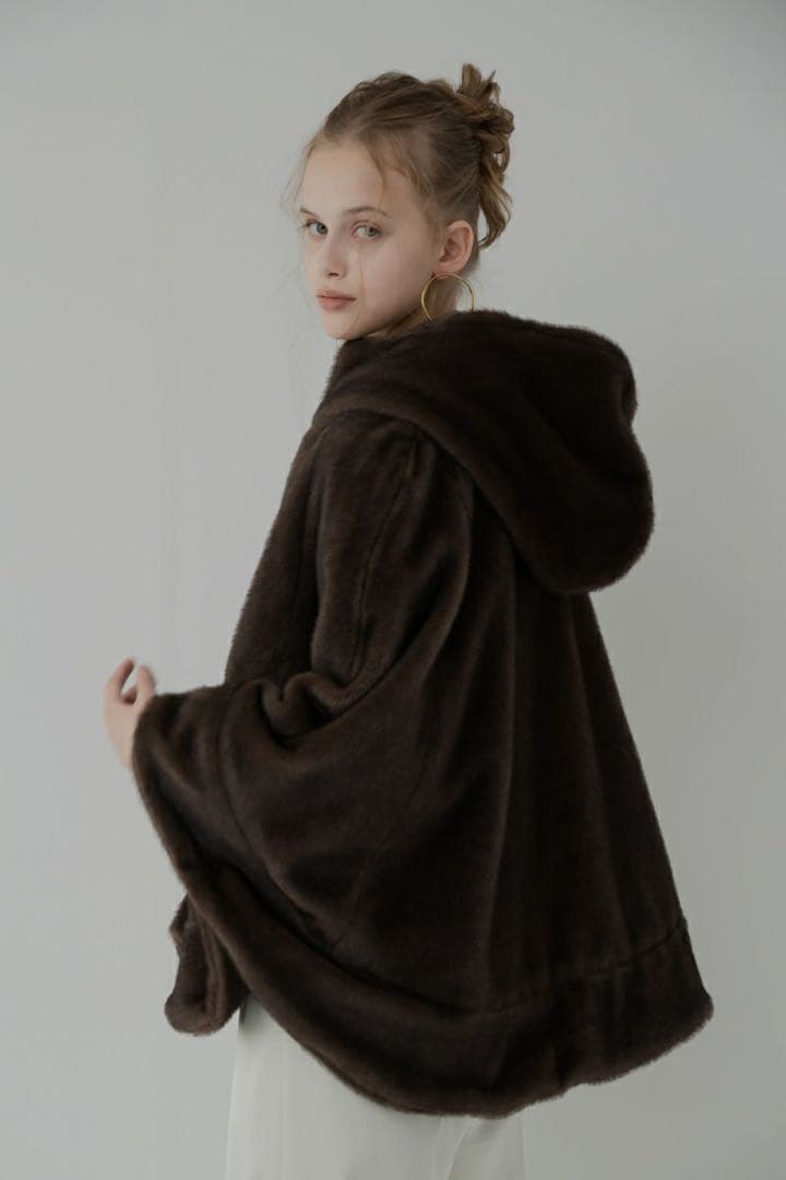 maison de Dolce メゾンドドルチェ テディポンチョ　brown