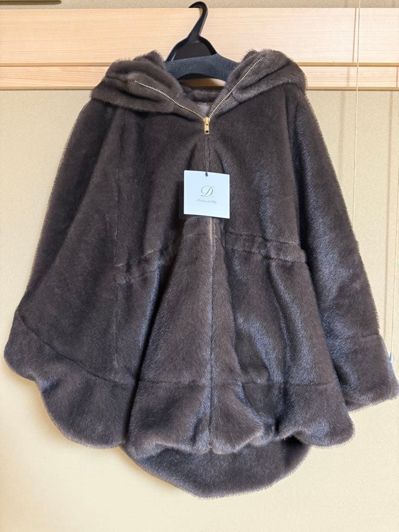 maison de Dolce メゾンドドルチェ テディポンチョ　brown