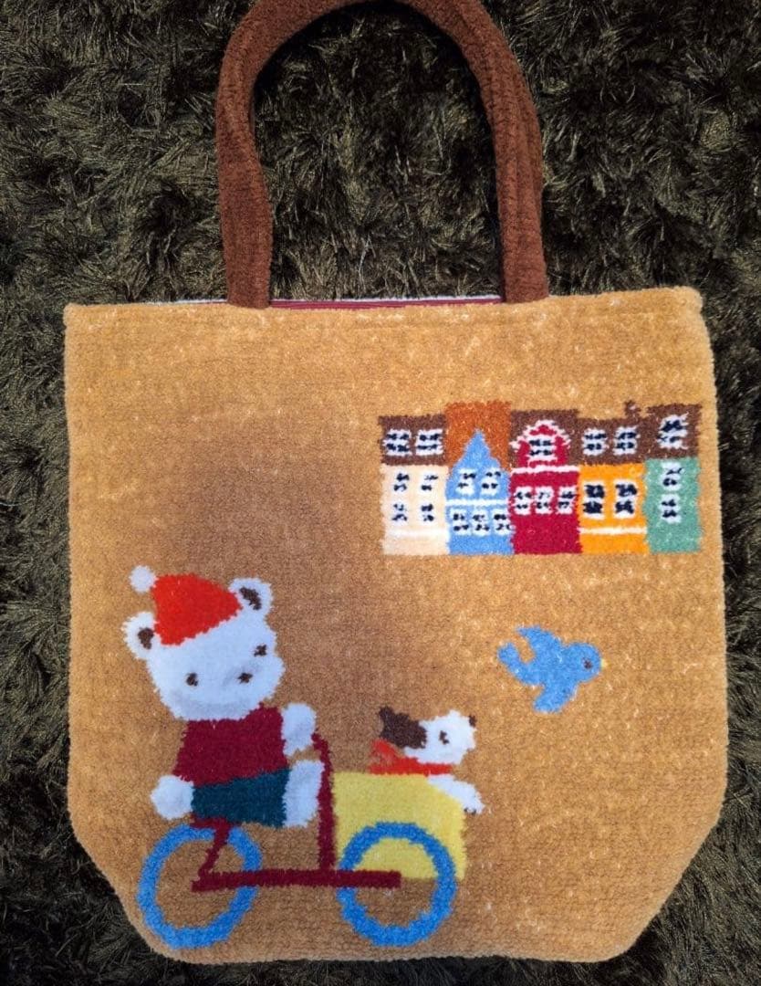 ファミリア　シェニール織　トートバッグ