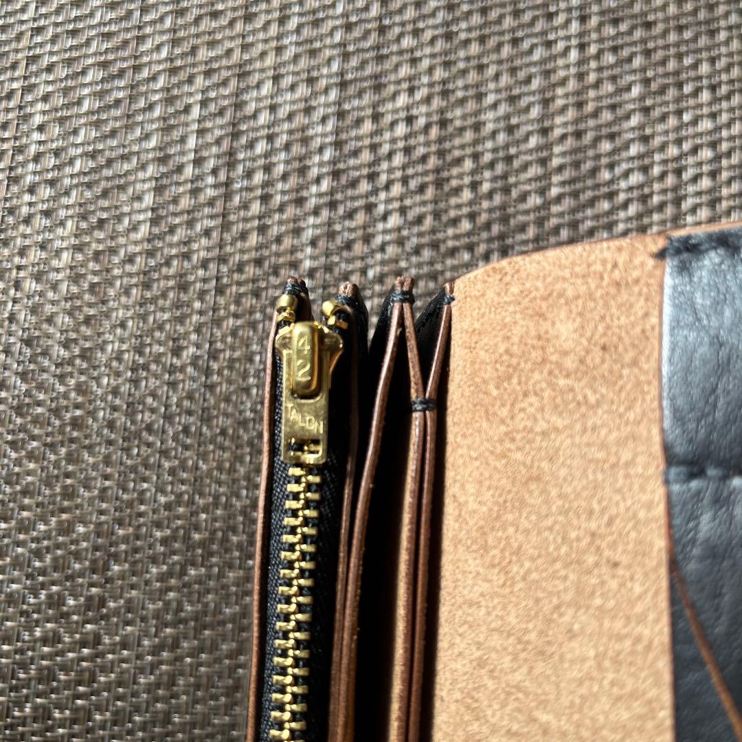 MARYAM ホースフロント ミドルトラッカーウォレット 茶芯