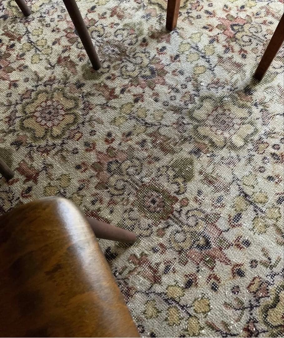 ヴィンテージオーバーダイラグ120×211アンティークラグ