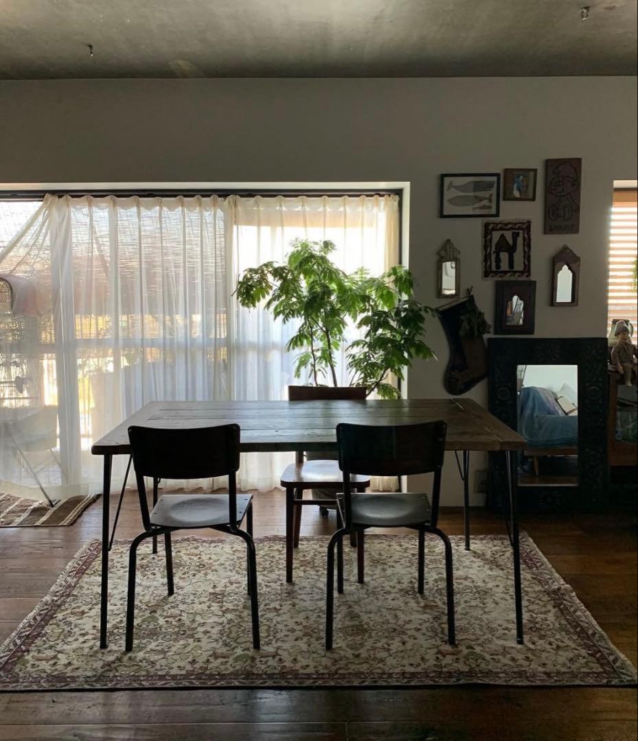 ヴィンテージオーバーダイラグ120×211アンティークラグ