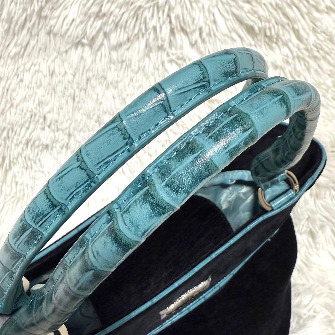 新品タグ付 シンクビー ノートルダム バッグ ブルー トートバッグ スパンコール