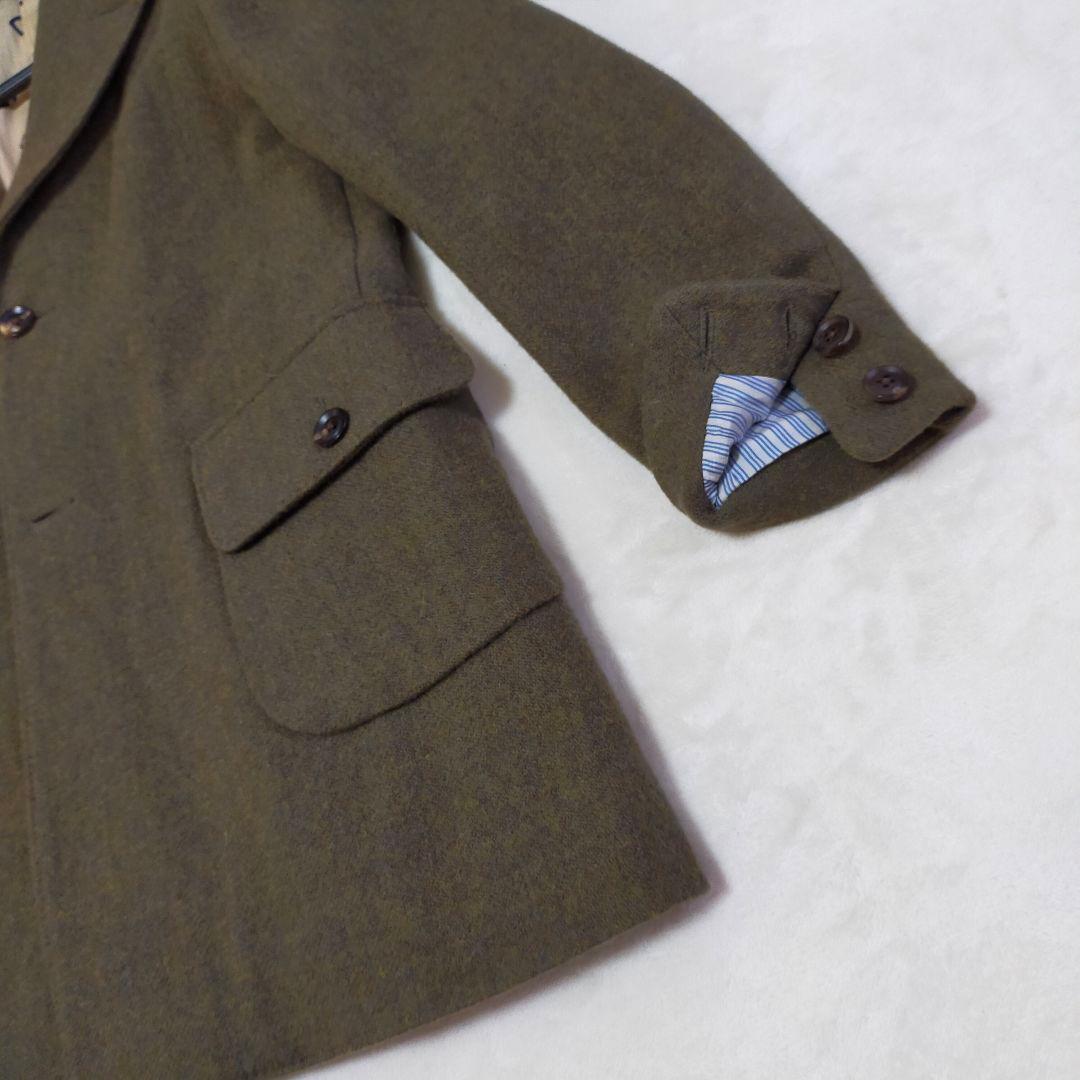 美品　umii908　英国製ツイード生地　2　チェスターコート　ウールジャケット