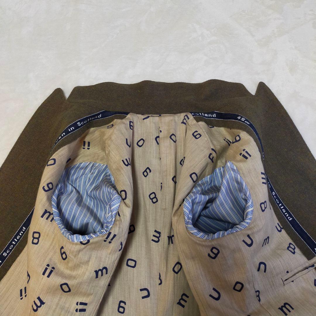 美品　umii908　英国製ツイード生地　2　チェスターコート　ウールジャケット