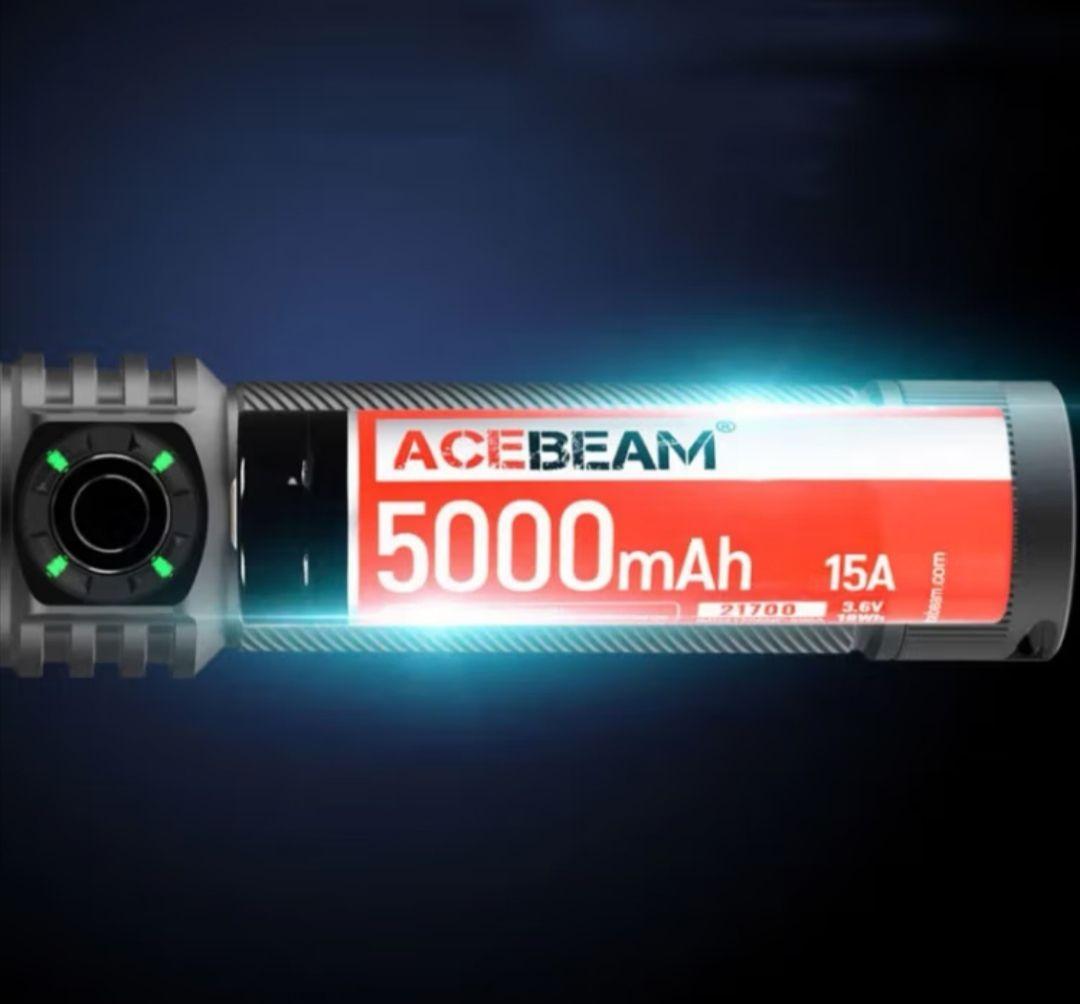 最終値下げAcebeam E75懐中電灯高CRI 5000K -3000ルーメン