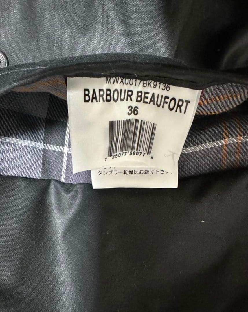 新品　英国製 BARBOUR BEAUFORT オイルド　バブアー 36