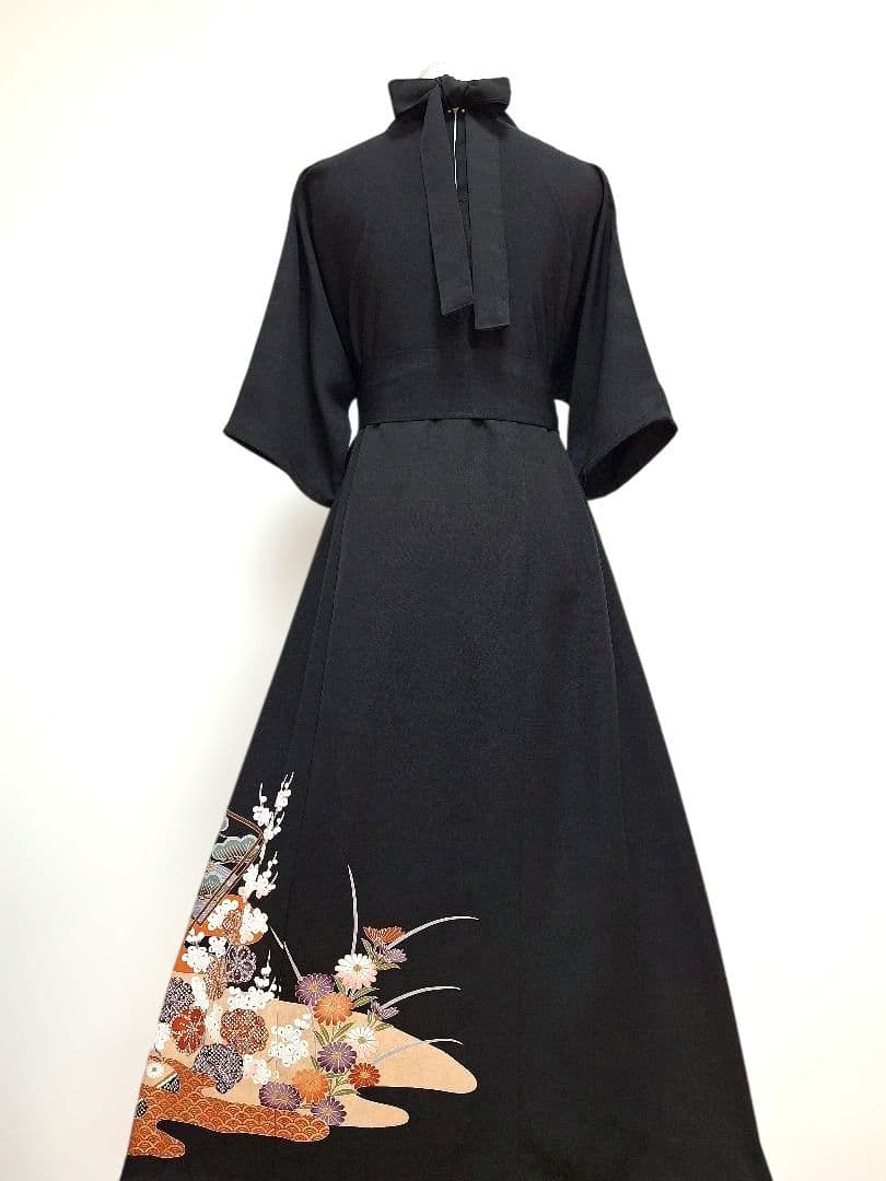 着物リメイクワンピース3614