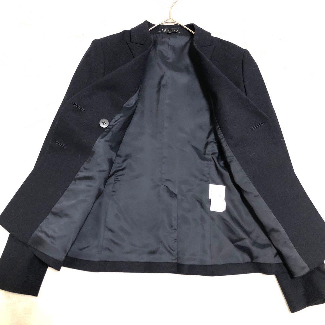 極美品　セオリー テーラードジャケット フランネル　ダブルブレスト　ダブルボタン