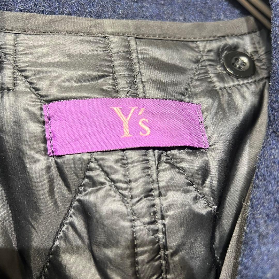 希少 ワイズ 上質 ウール チェスターコート キルティングライナー付き 中綿