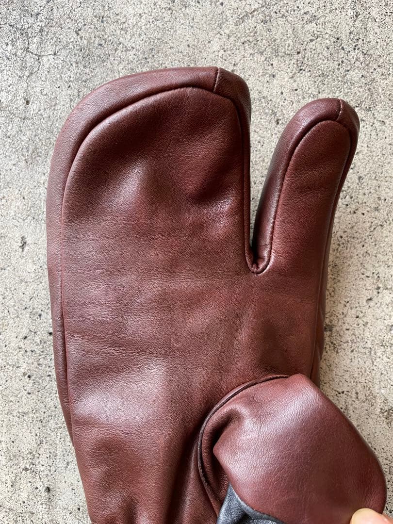 HESTRA 3フィンガー レザーグローブ サイズ7 2026モデル バーム付き
