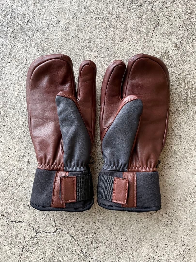 HESTRA 3フィンガー レザーグローブ サイズ7 2026モデル バーム付き