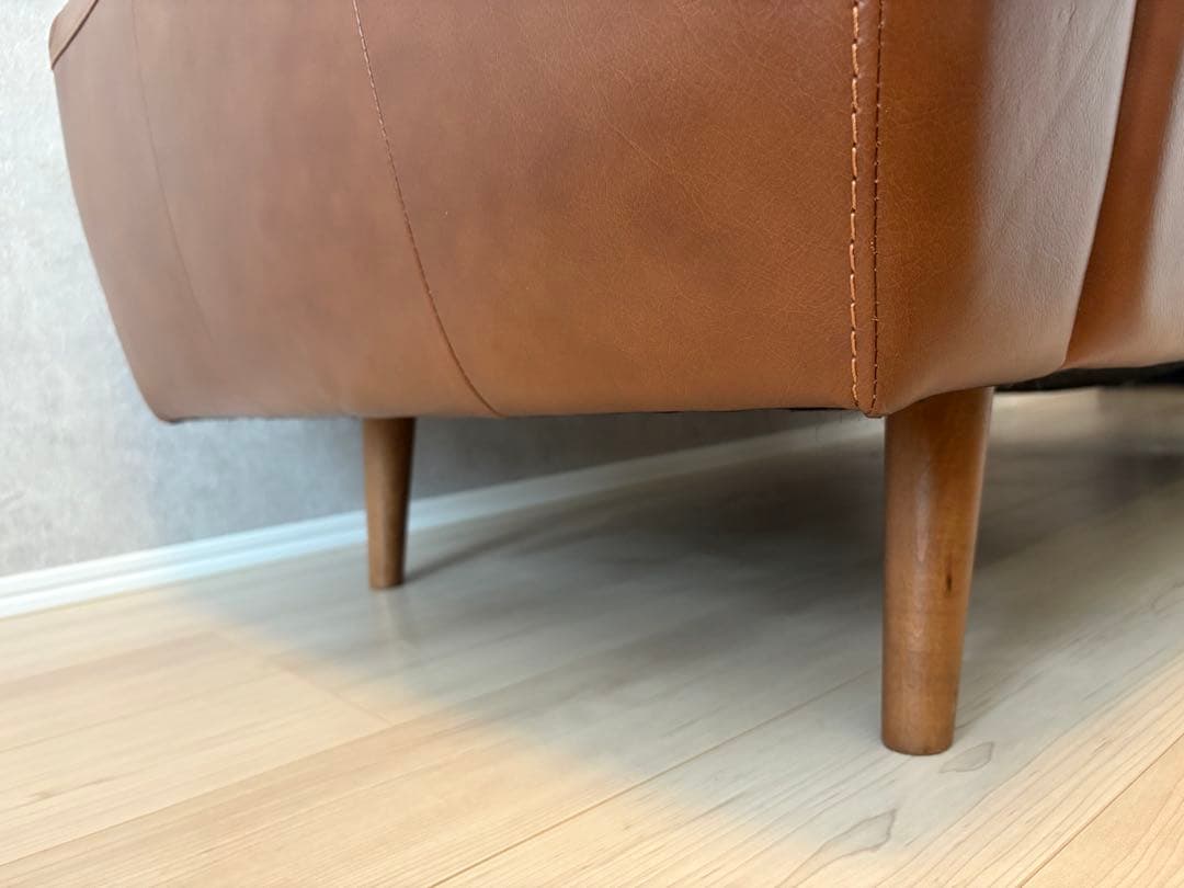 unico moln 2人掛けレザーソファ