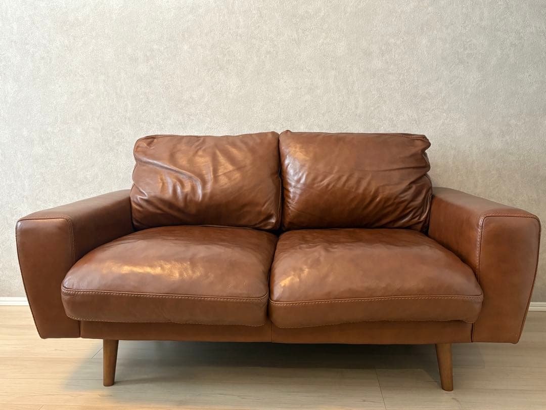 unico moln 2人掛けレザーソファ