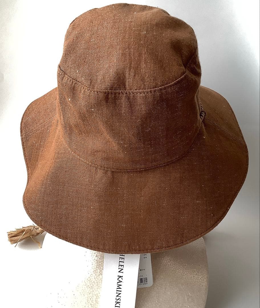 新品★ヘレンカミンスキー★ISLAチャーム付きバケットハット帽子★麻混