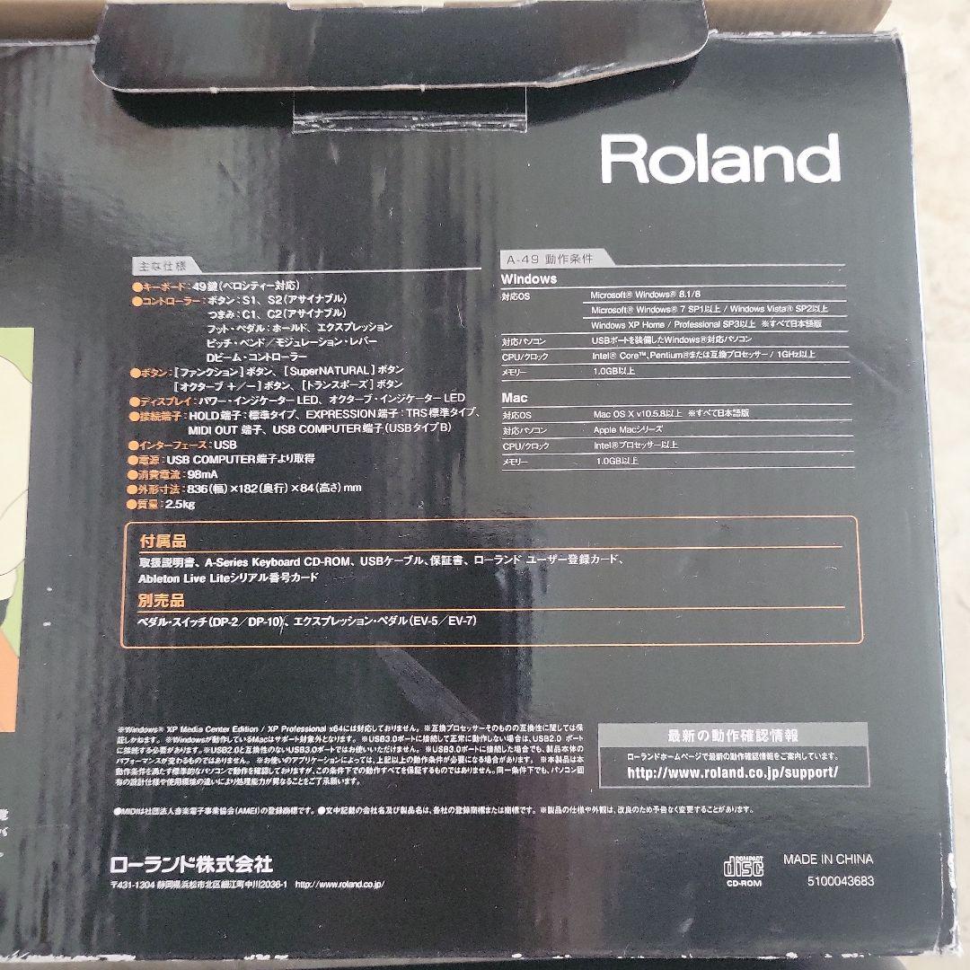 Roland A-49 MIDIキーボードコントローラー ブラック