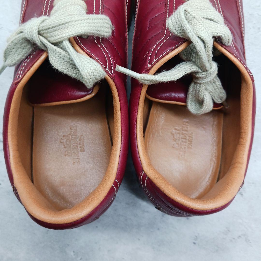 ✨美品✨ エルメス Hロゴ クイック レディース スニーカー レッド 36.5