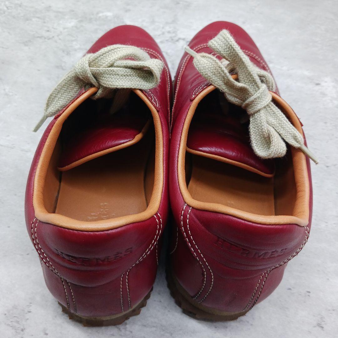 ✨美品✨ エルメス Hロゴ クイック レディース スニーカー レッド 36.5