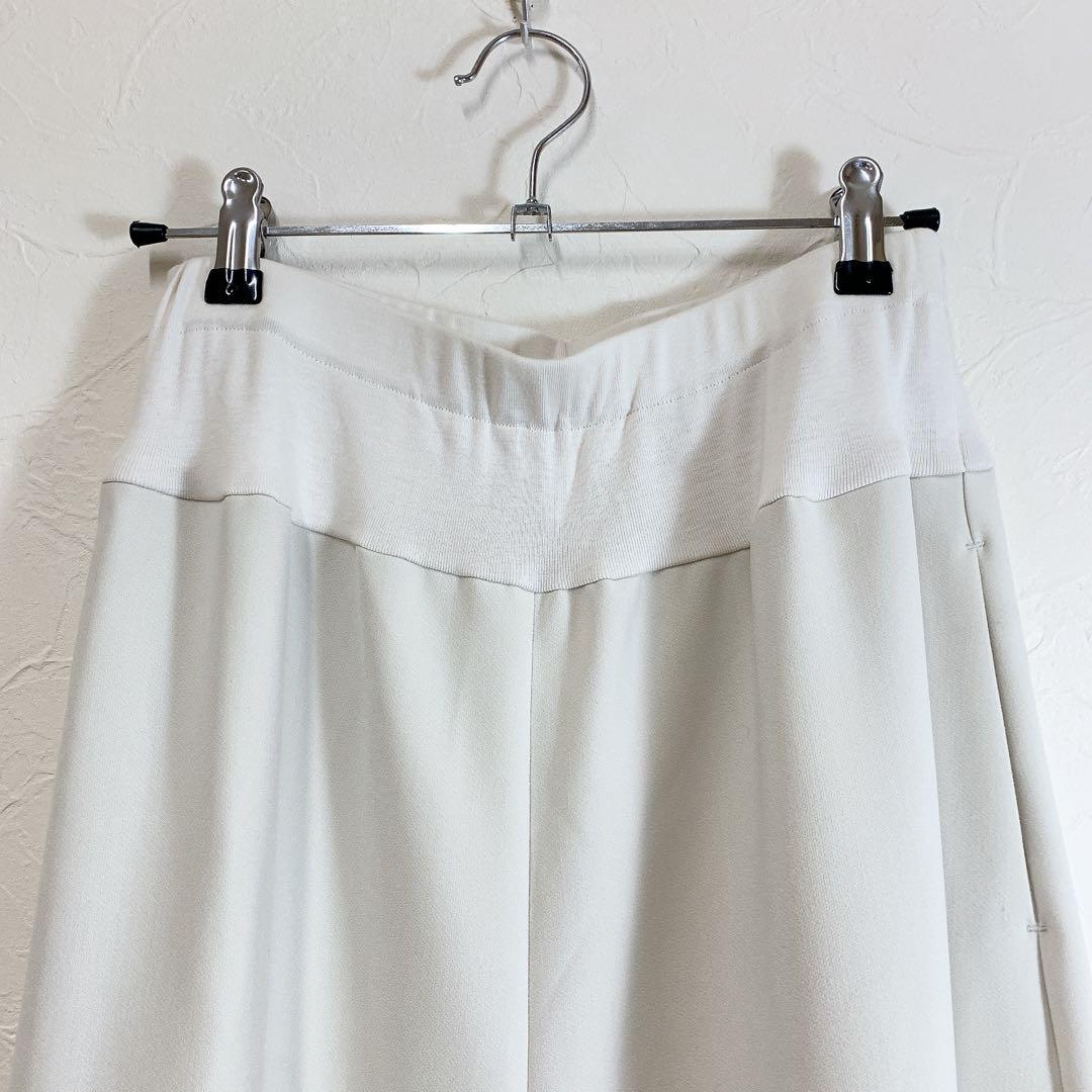 美品 BEARDSLEY ウエストリブキュロットパンツ ワイドパンツ F