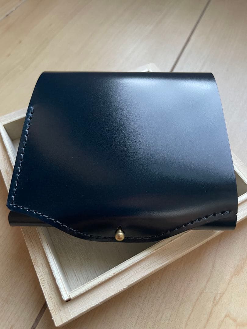 新品 new-usuha3 レーデルオガワコードバン ネイビー コンパクト財布