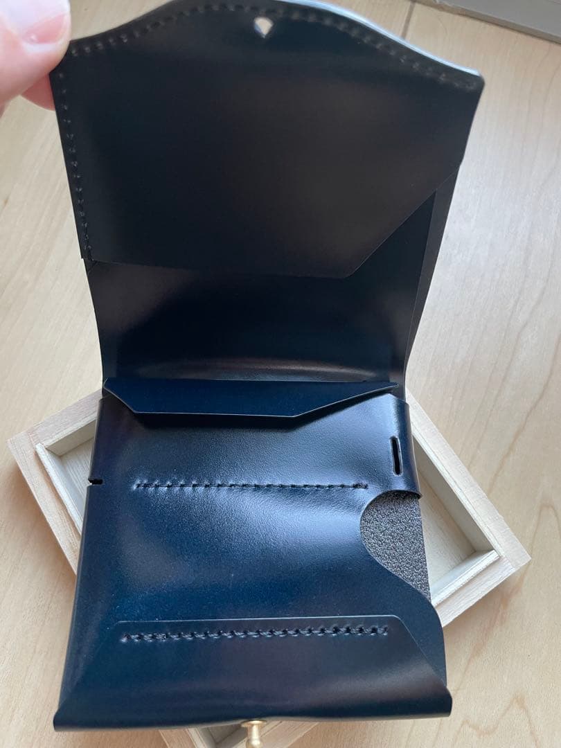 新品 new-usuha3 レーデルオガワコードバン ネイビー コンパクト財布