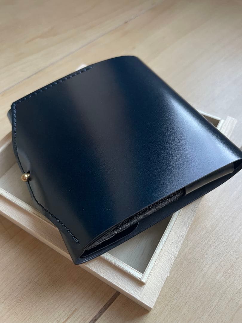 新品 new-usuha3 レーデルオガワコードバン ネイビー コンパクト財布