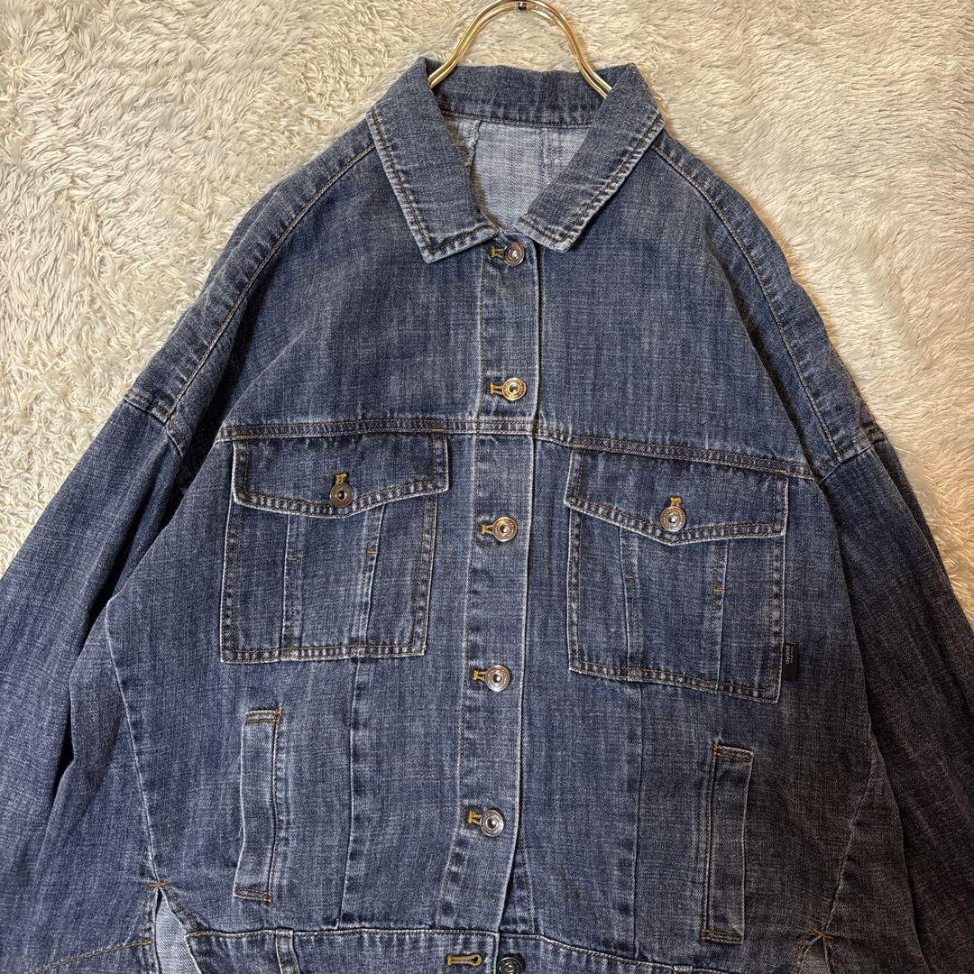 新品タグ付き＊ayane アヤン リネン混デニムジャケット ブリーチ