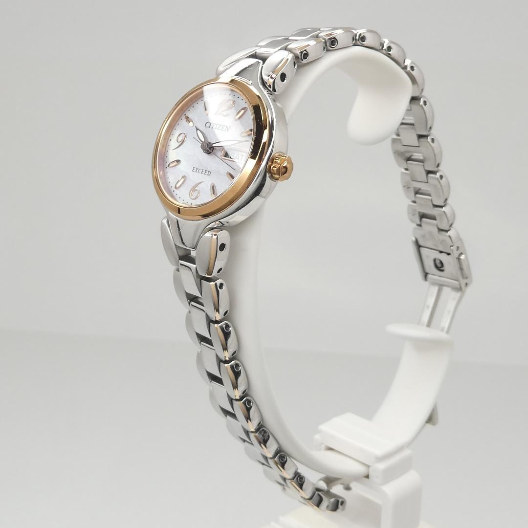 専用✴良品稼働品 EXCEED 白蝶貝文字盤 チタン エコドライブ 17.5㎝