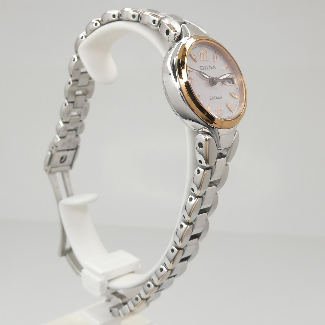 専用✴良品稼働品 EXCEED 白蝶貝文字盤 チタン エコドライブ 17.5㎝