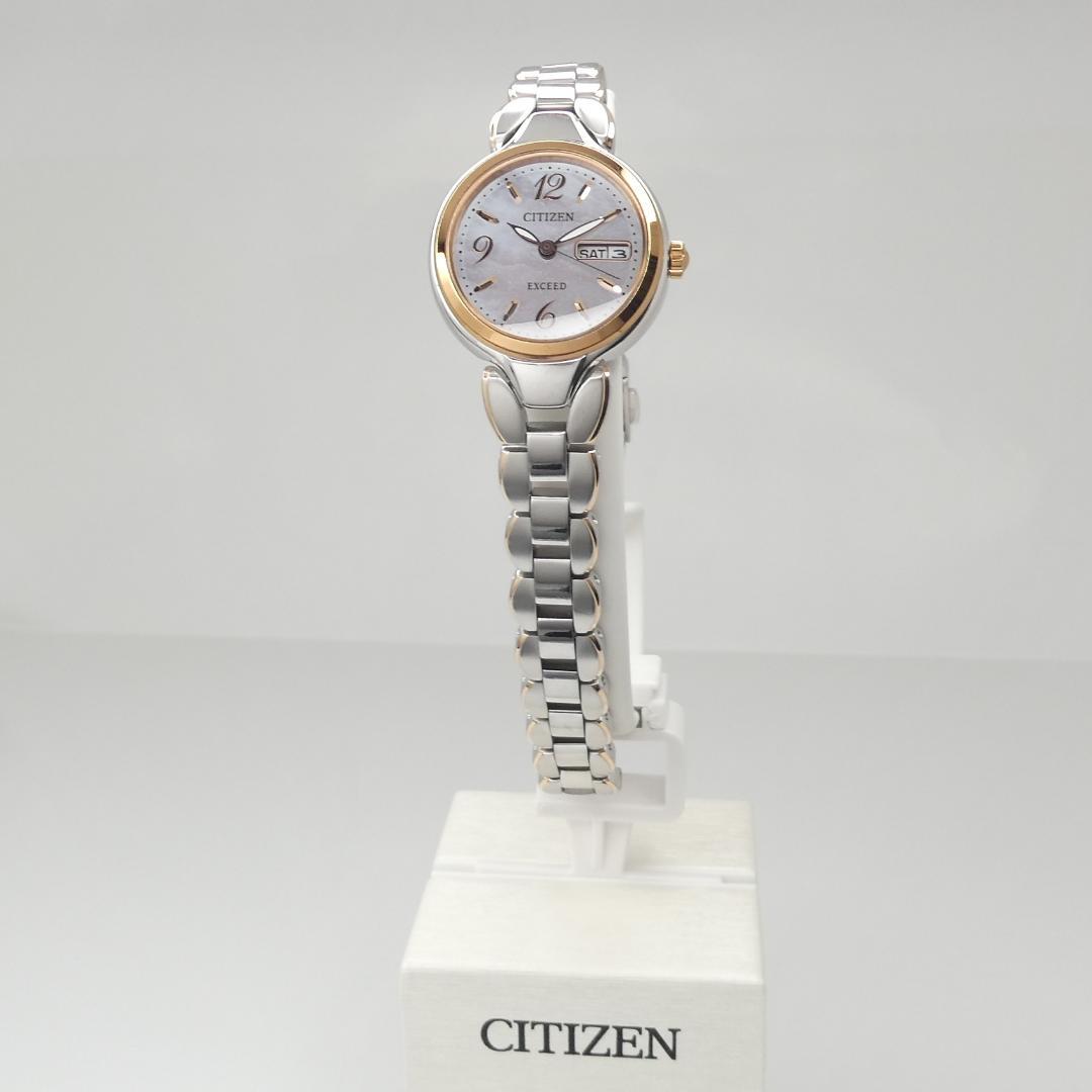 専用✴良品稼働品 EXCEED 白蝶貝文字盤 チタン エコドライブ 17.5㎝