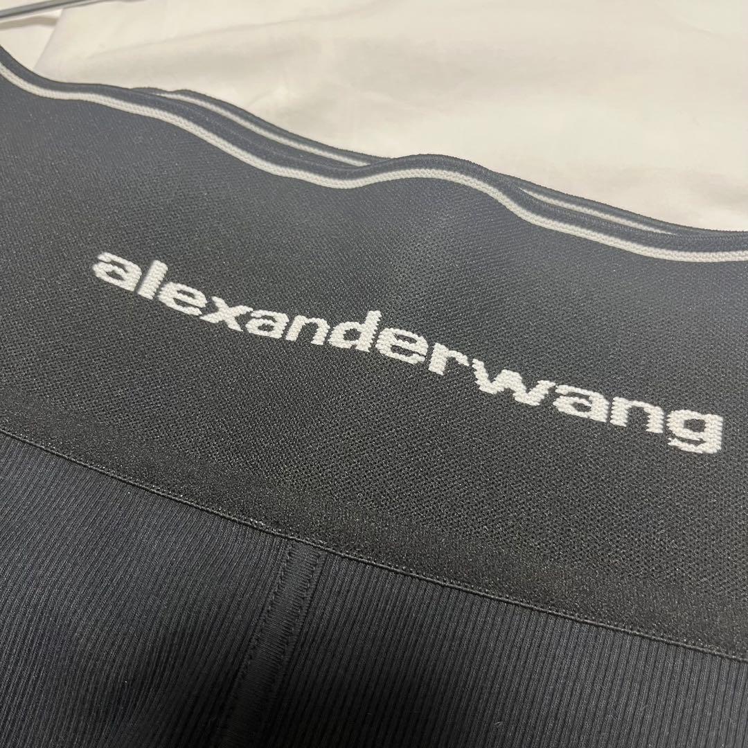 直営店購入本物Alexanderwang ロゴ エラスティック ミニスカート