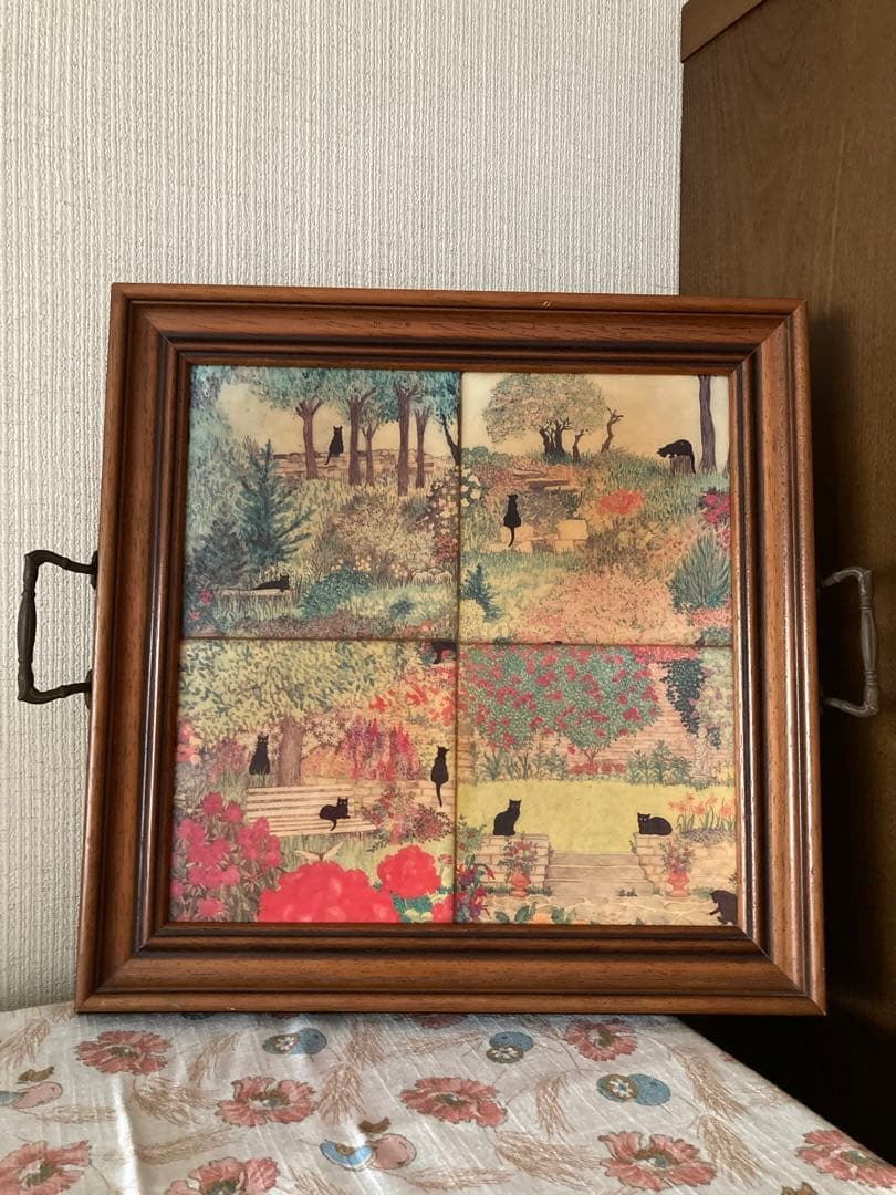 梨花 アンティーク　ティートレー　トレイ　キッチントレイ