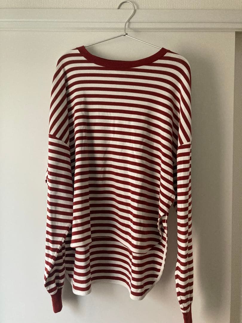 シンゾーン ボーダー長袖Tシャツ赤