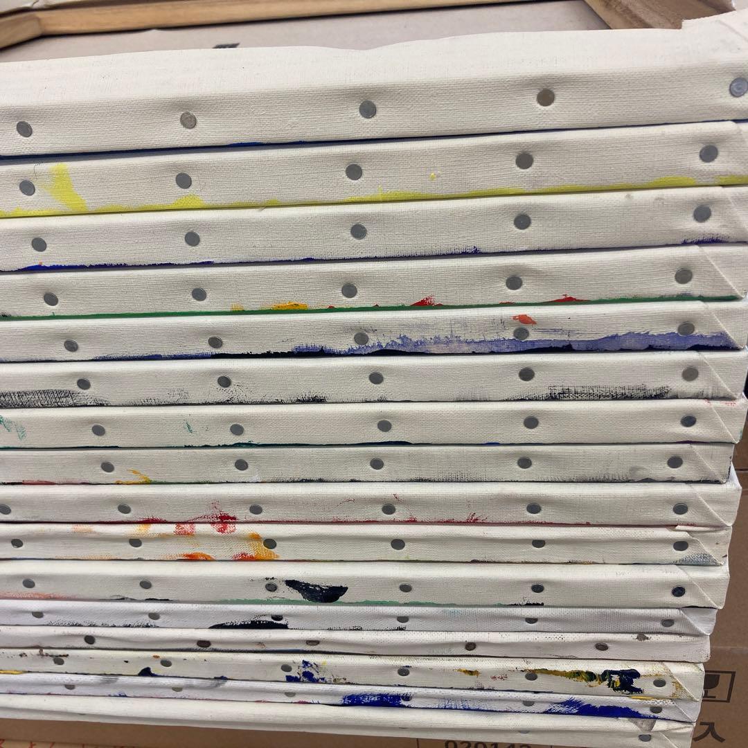 F8サイズ　古キャンバス(麻100%)16枚セット　ホルベイン他