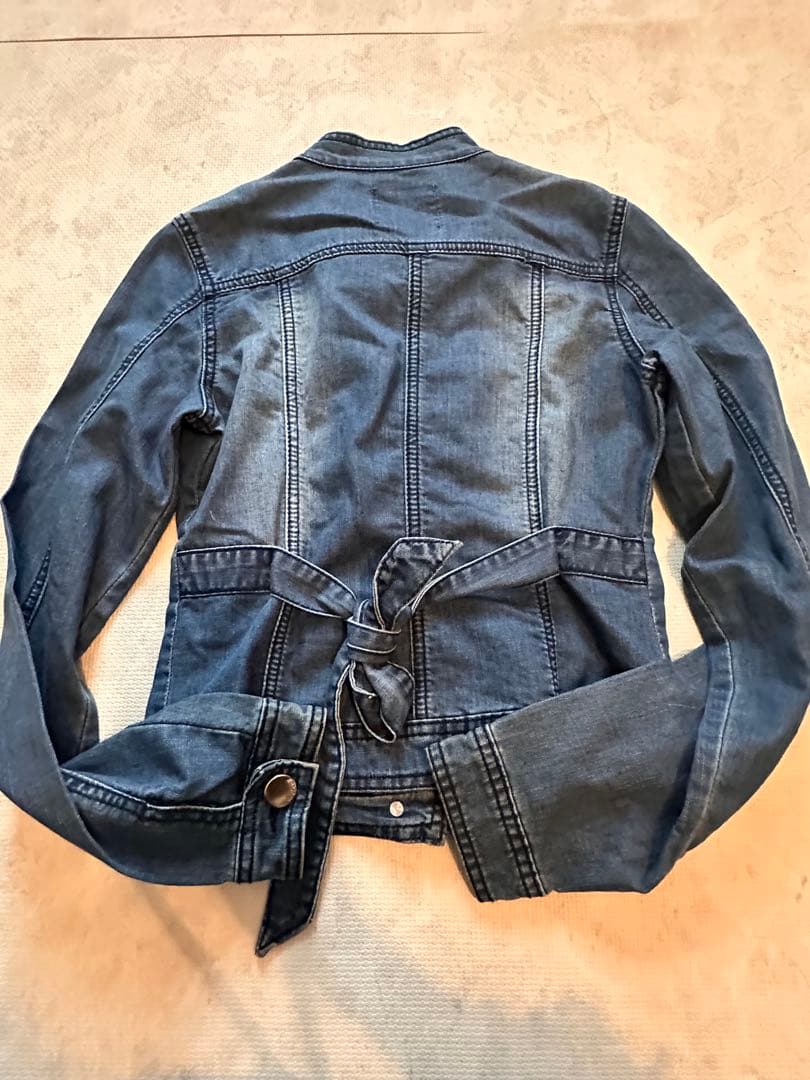 MORGAN モルガン　フリル　デニムジャケット ジージャン　36サイズ