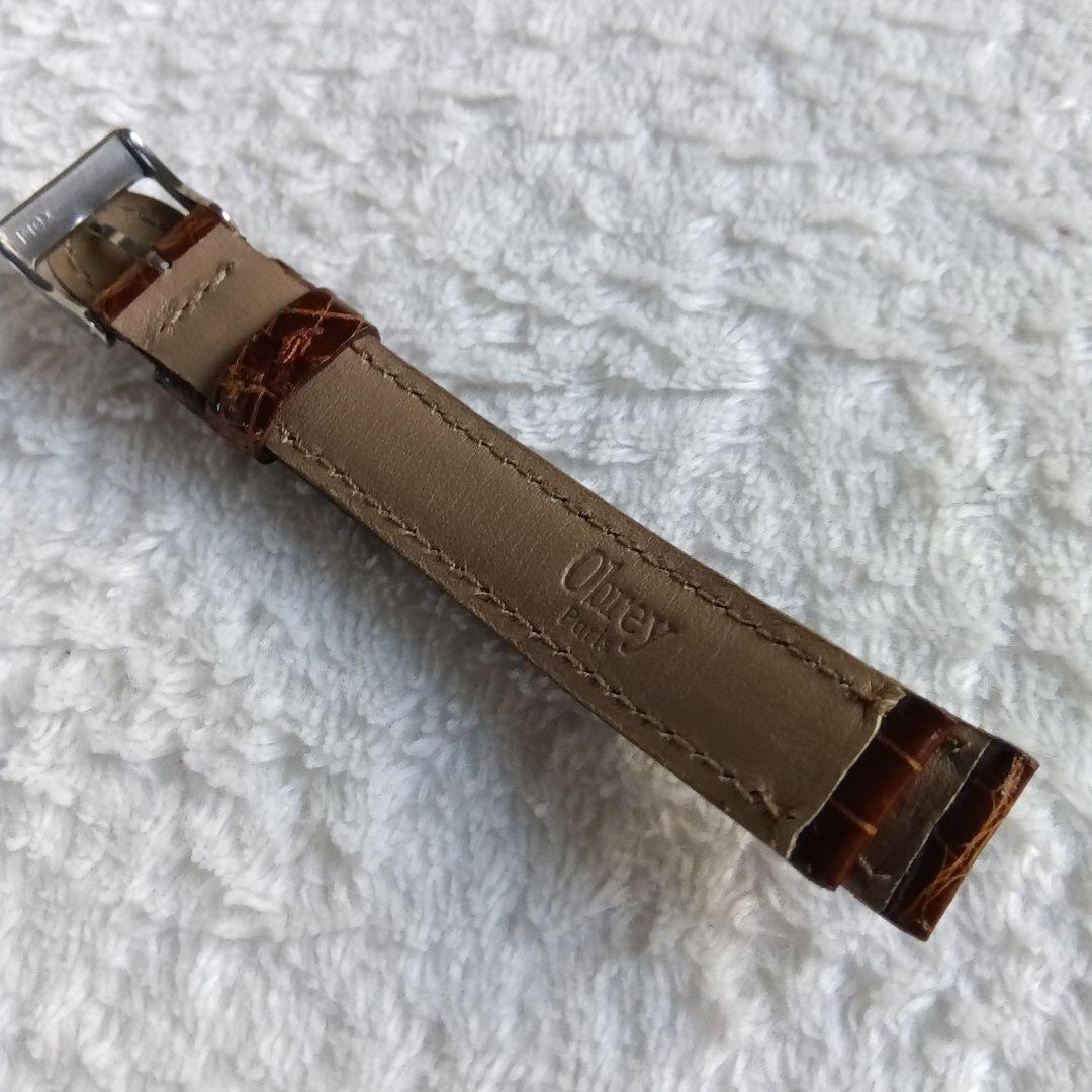 極美品‼️Obrey シルバー レザー時計 替えレザーバンド/クロコダイル 箱付