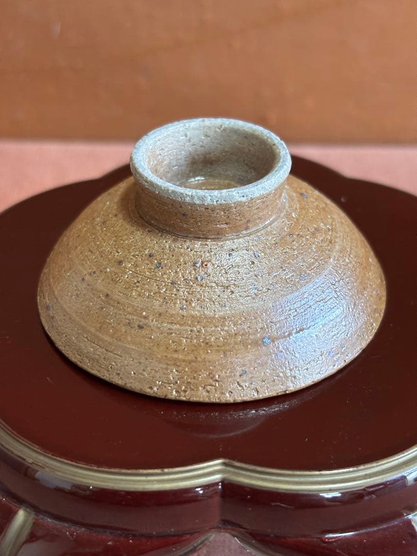 やまちゃん大英博物館日本人初個展鬼才澤田痴陶人作本金紫釉痴銘高台酒盃一品物