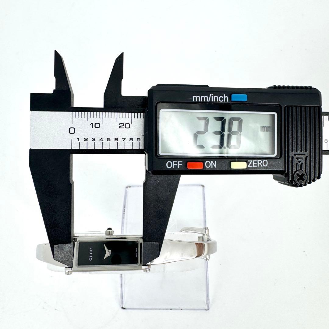 9【新品電池】GUCCI 1500Lブラックダイヤル 腕時計　レディース