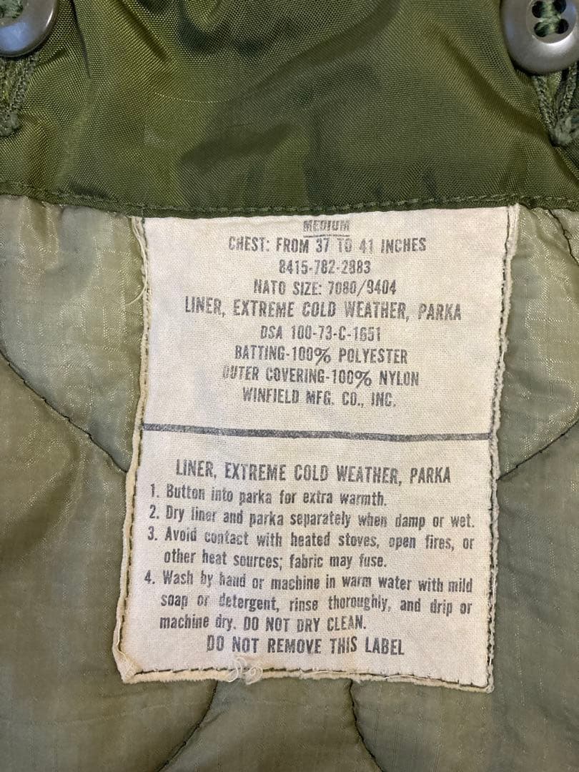 超希少　1971年アルファ社製　M65フィッシュテールパーカー　Medium