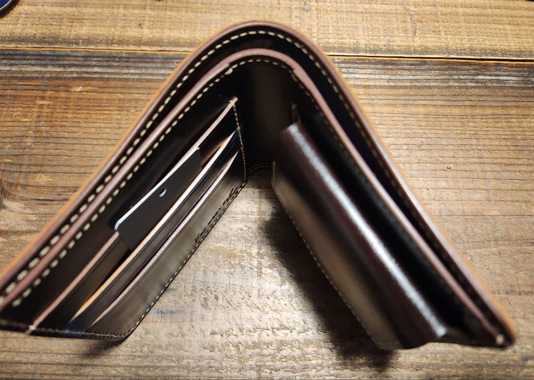 ロカドコードバンブルー×ルガトショルダー　ダークブラウン 二つ折り財布 新品