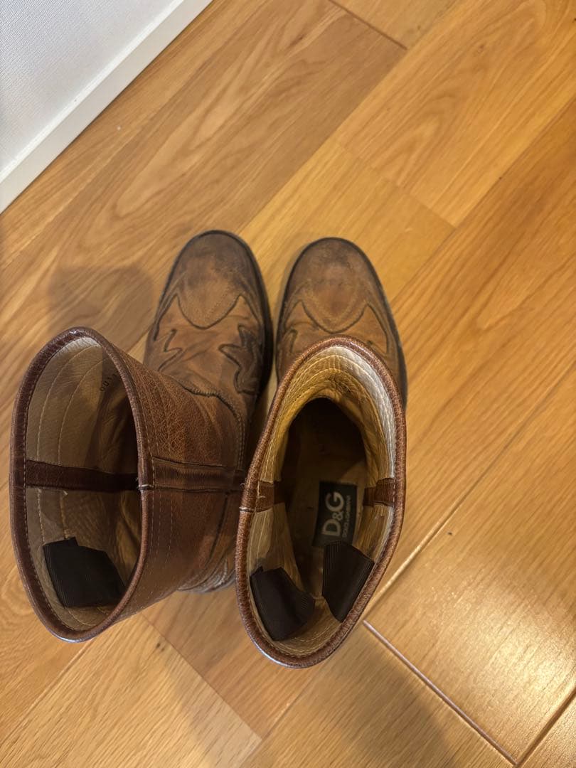 n*i様 DOLCE&GABBANA D&G レザーブーツ バッファローレザー