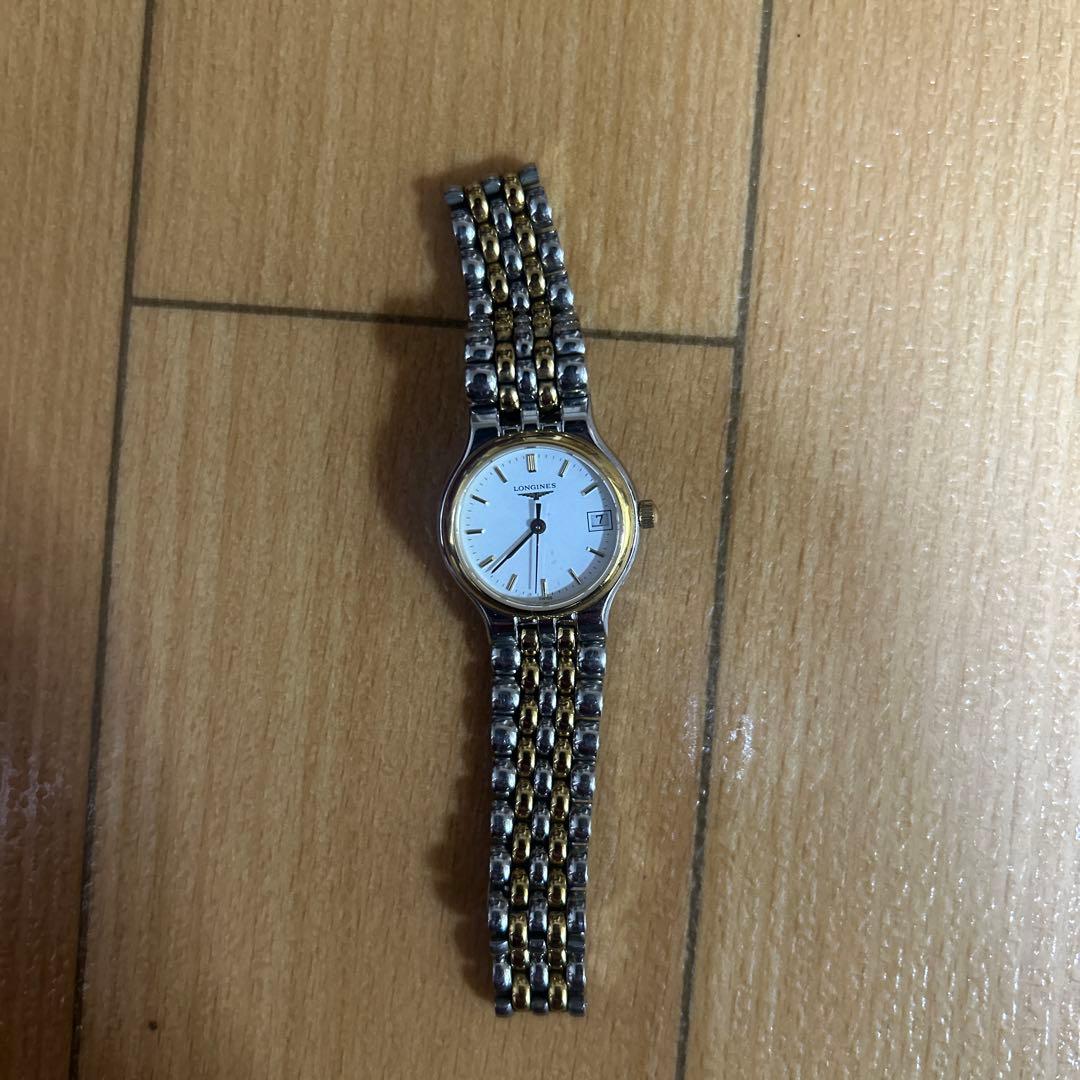 LONGINESクォーツ腕時計 ホワイトダイヤル シルバーゴールド