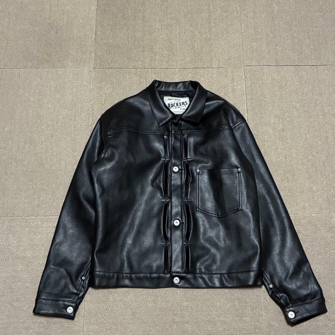 Backers ファースト 大戦モデル 黒 Tバック レザージャケット M