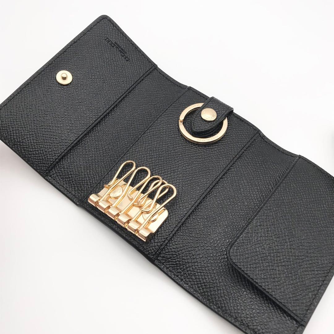COACH 大人気！！ ファイブリング キーケース ブラック キーリング 新品