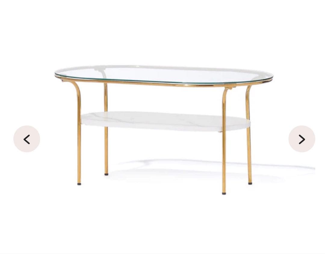 【最安】Francfranc レガートコーヒーテーブル　ゴールドxマーブル